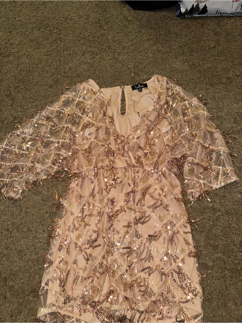 Lulu's Blush Pink Sequin Embellished Romper